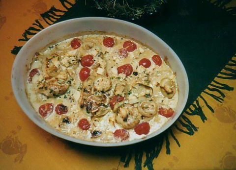 <i>&Uuml;berbackene</i><i>Putenschnitzel</i><i>griechisch</i>